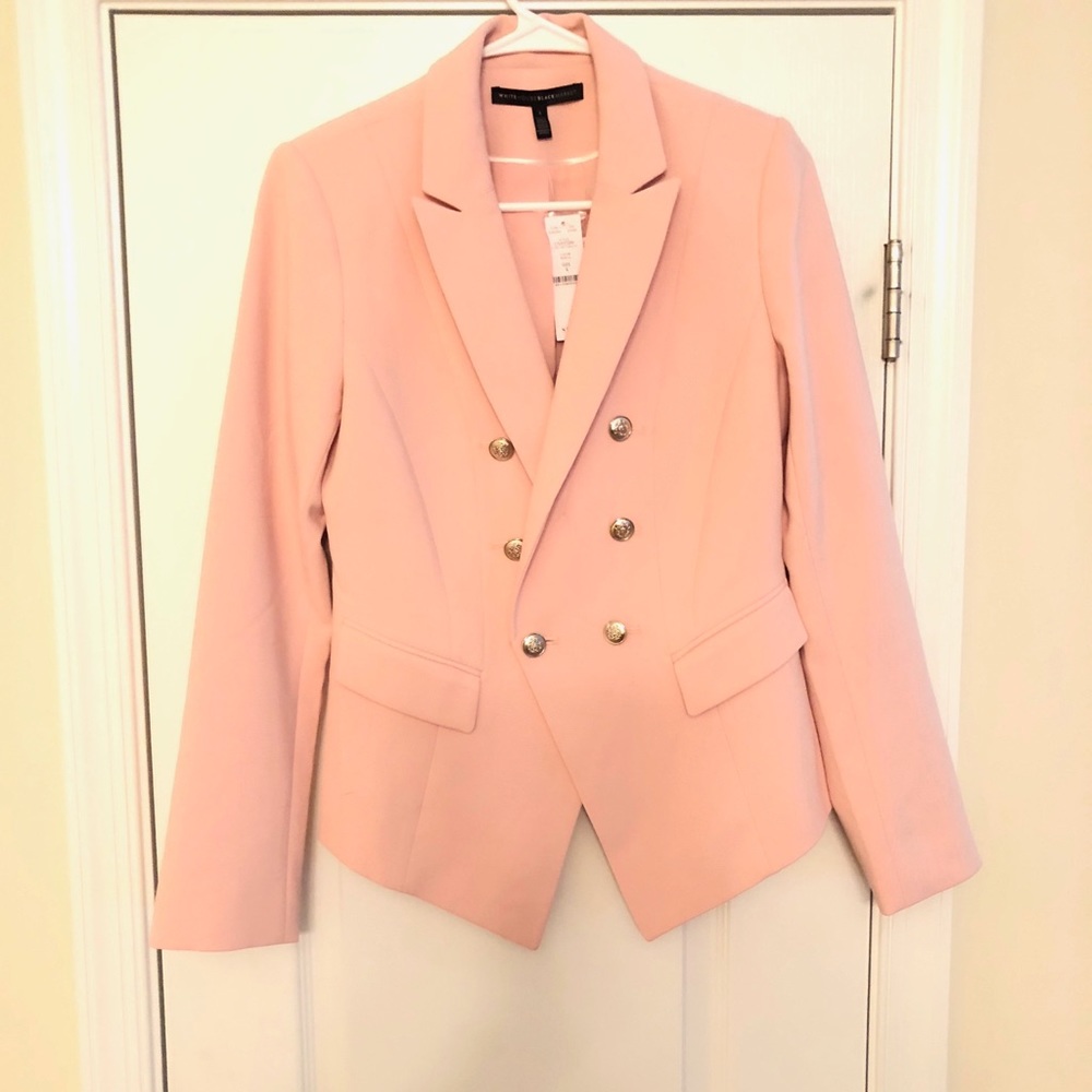 NWT White House Black Market pink blazer size 4